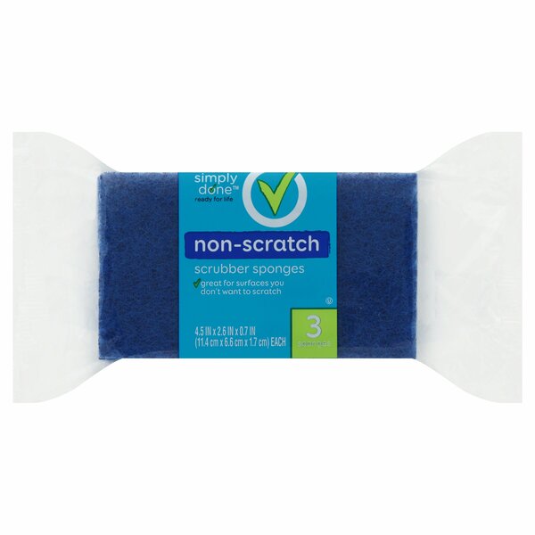 Topco Assoc - Ho Sd Sponge Scrubber Non Sc Size Sd Sponge Scrubber Non Scratch, 3PK 571555